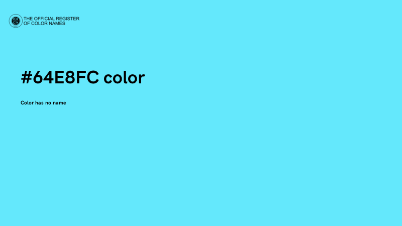 #64E8FC color image