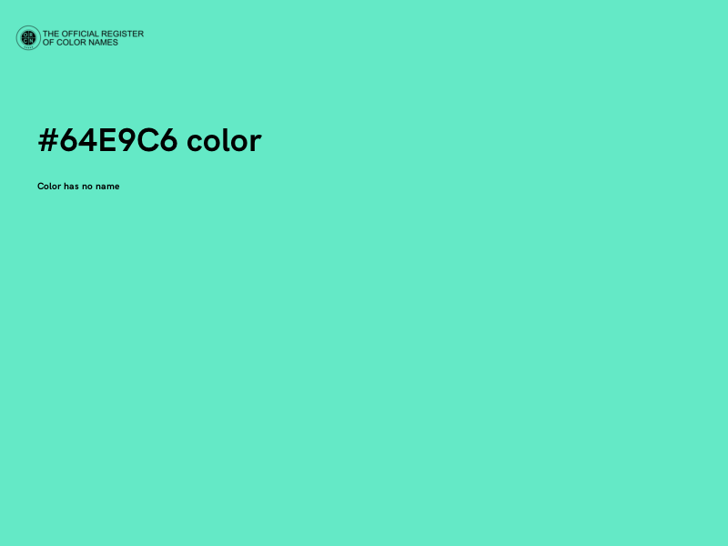 #64E9C6 color image