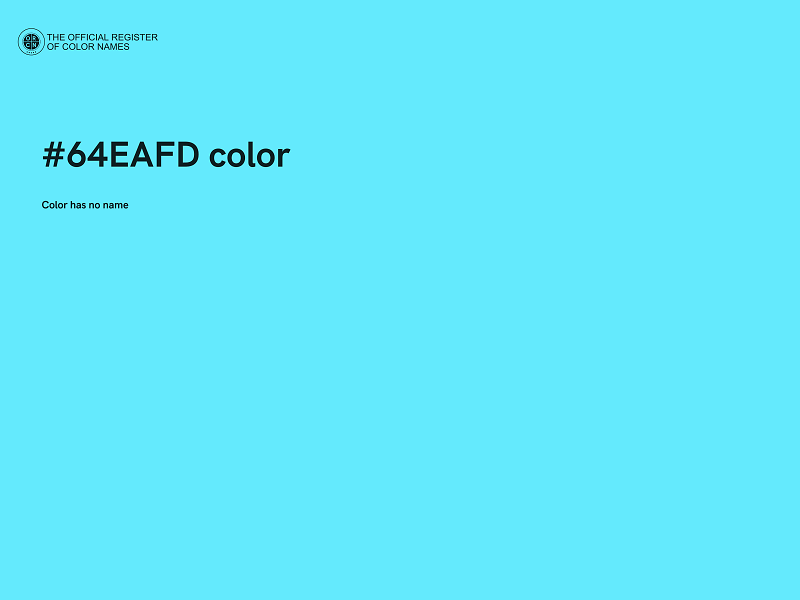 #64EAFD color image