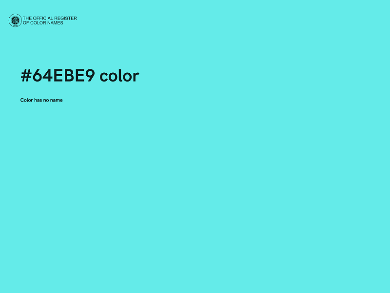 #64EBE9 color image