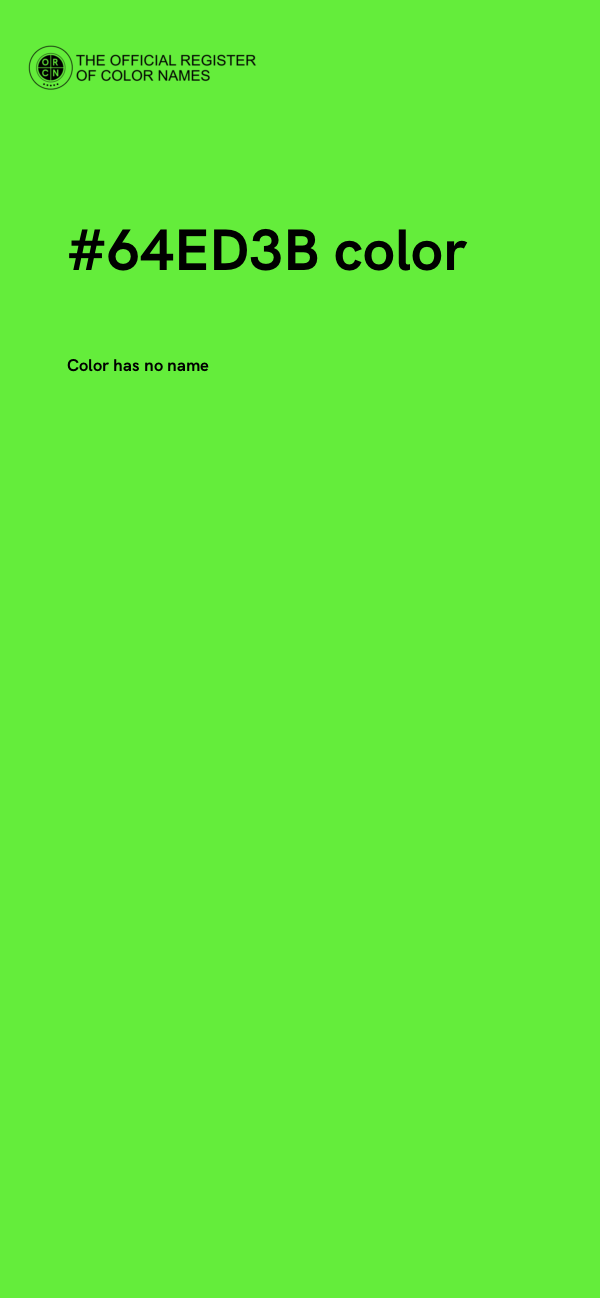 #64ED3B color image