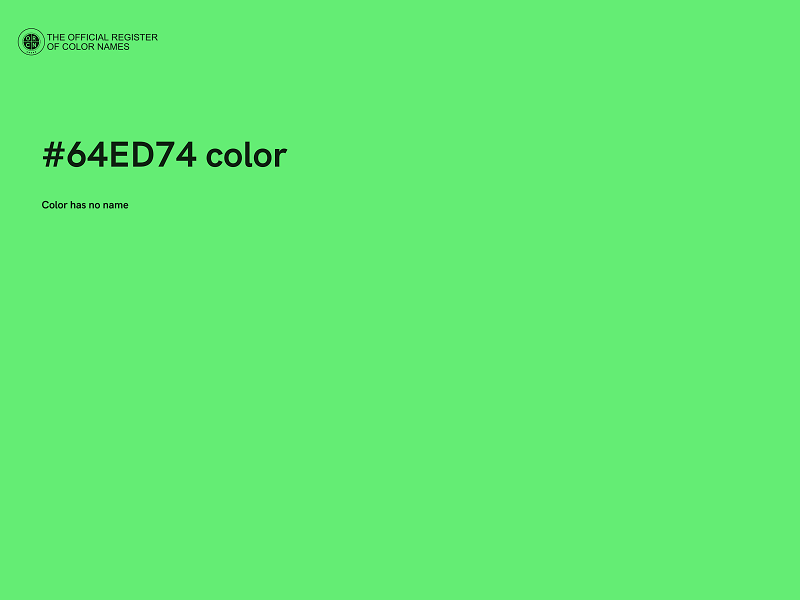 #64ED74 color image