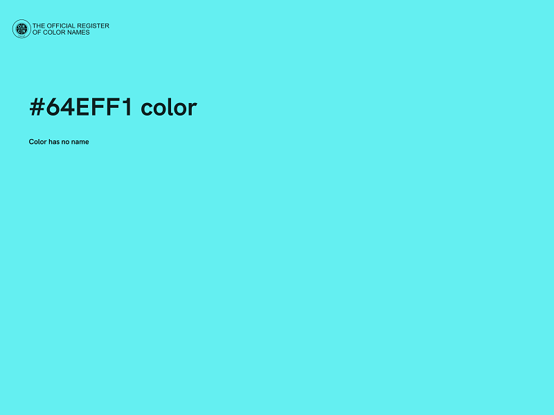 #64EFF1 color image