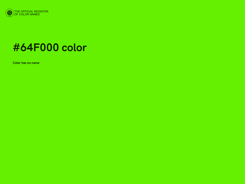 #64F000 color image