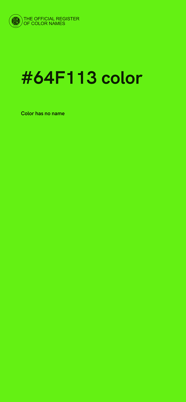#64F113 color image