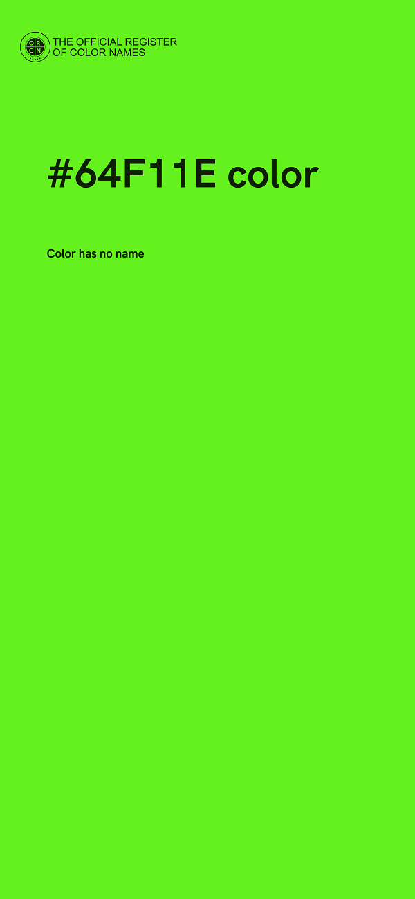 #64F11E color image