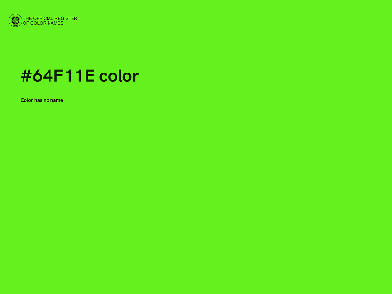 #64F11E color image