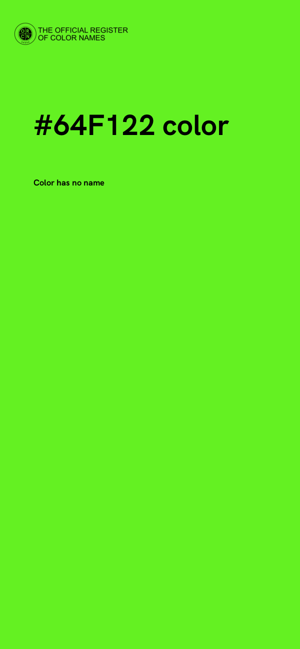 #64F122 color image
