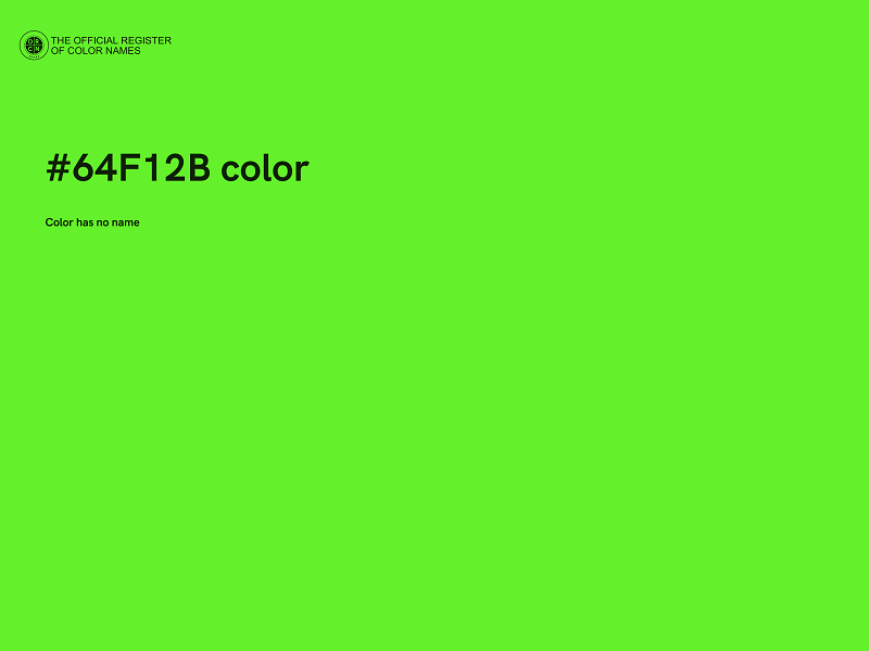 #64F12B color image