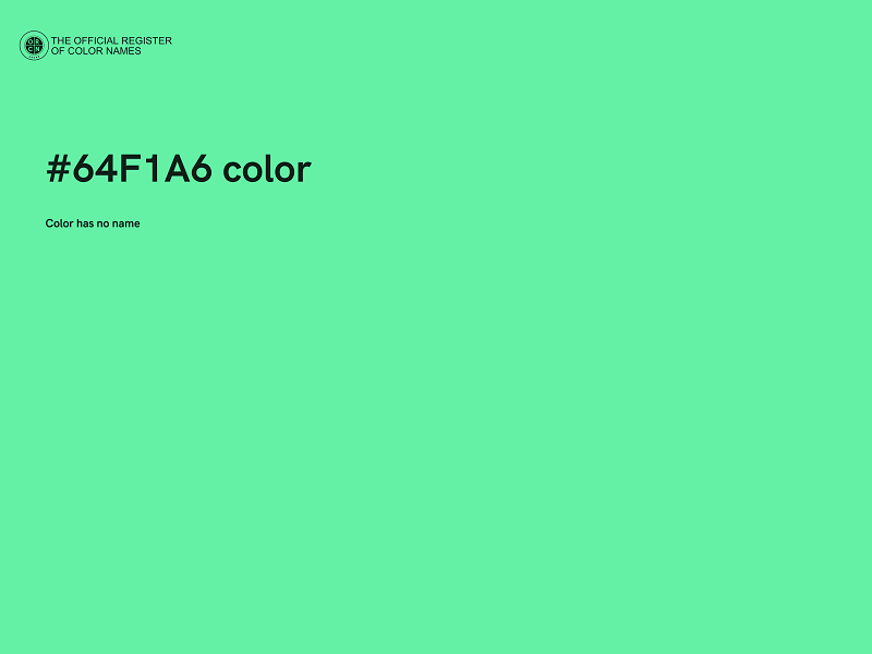 #64F1A6 color image