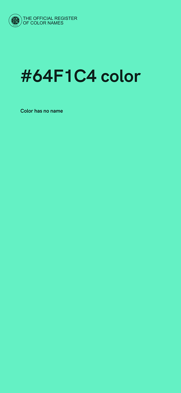 #64F1C4 color image