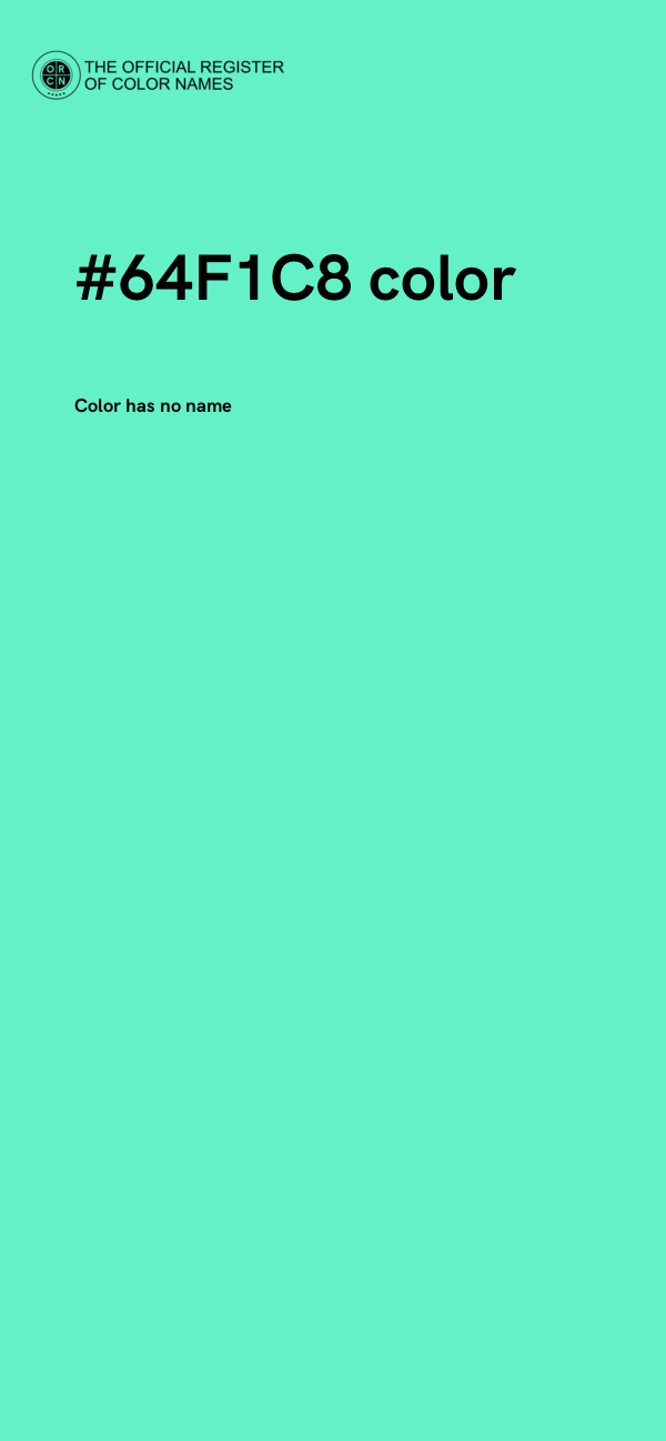 #64F1C8 color image