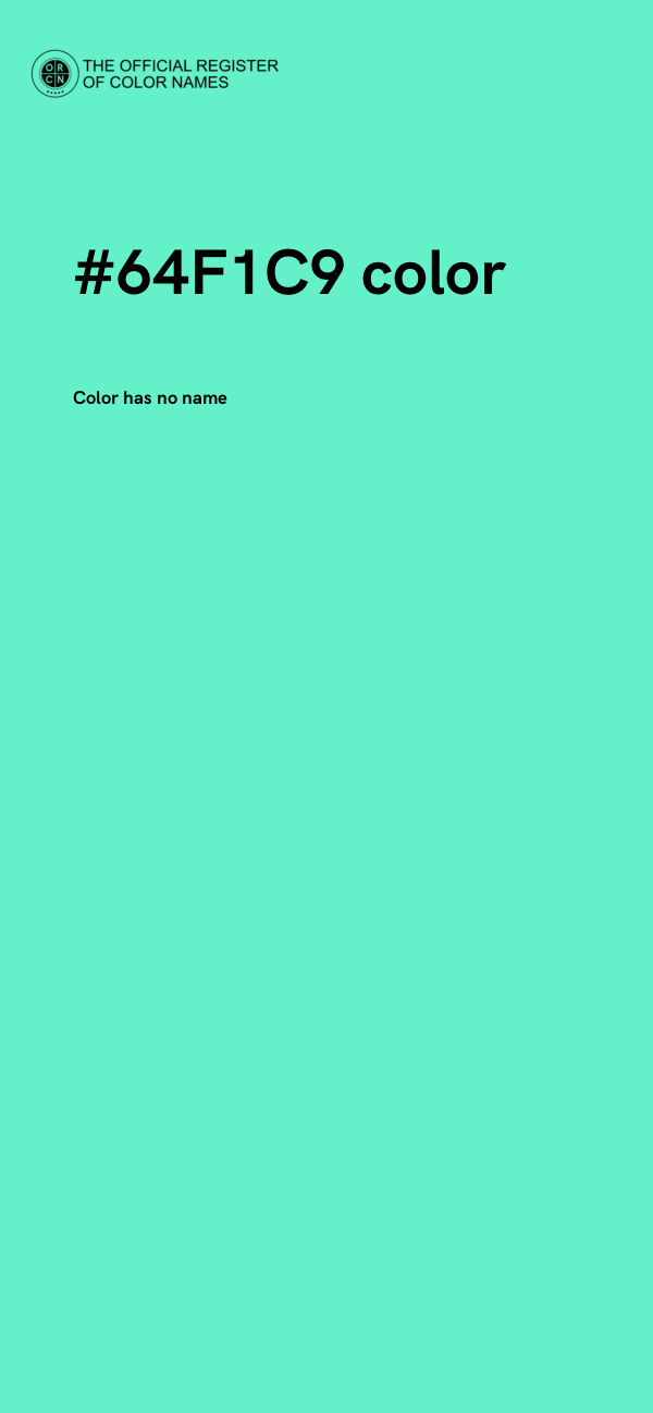 #64F1C9 color image