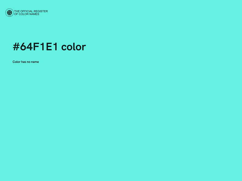 #64F1E1 color image