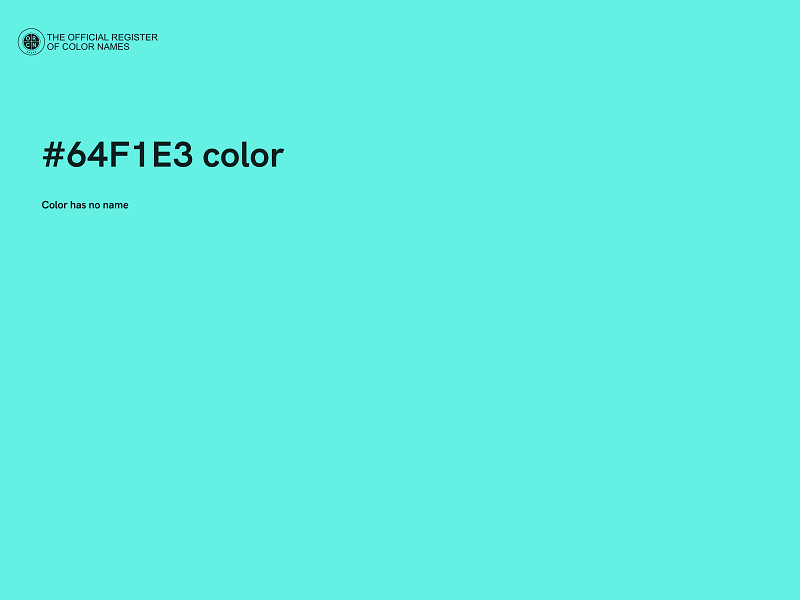 #64F1E3 color image