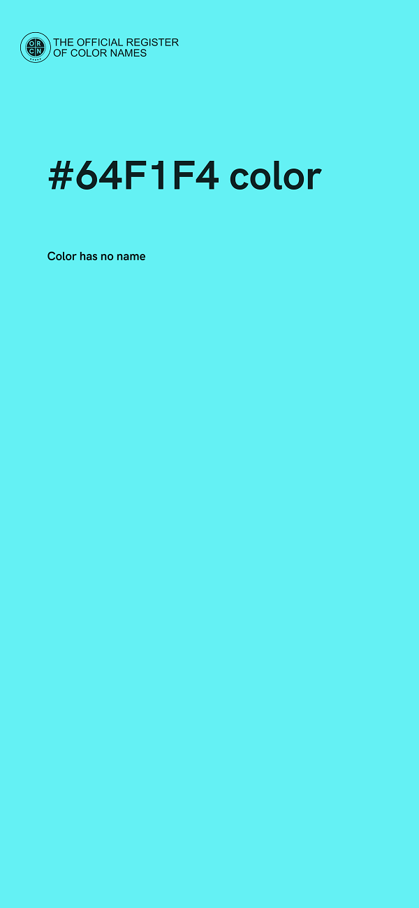 #64F1F4 color image