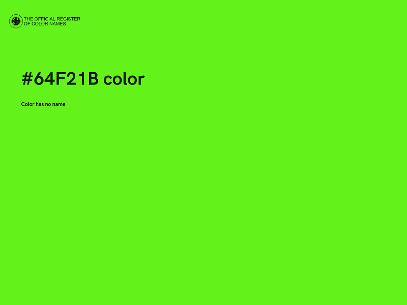 #64F21B color image