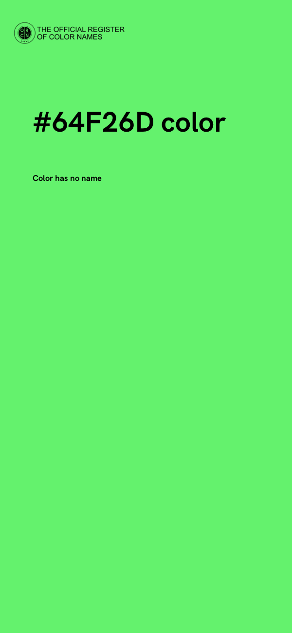 #64F26D color image