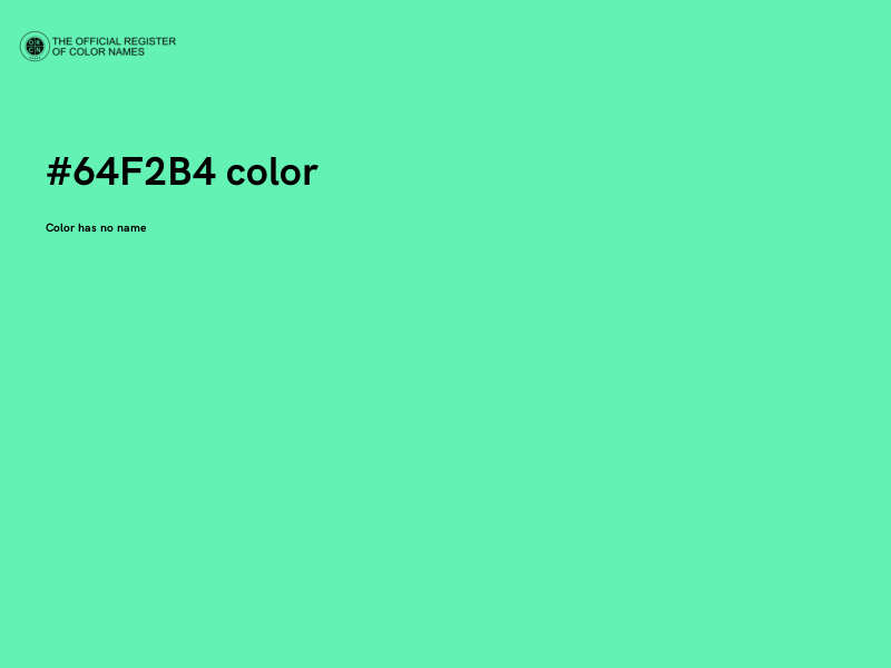 #64F2B4 color image
