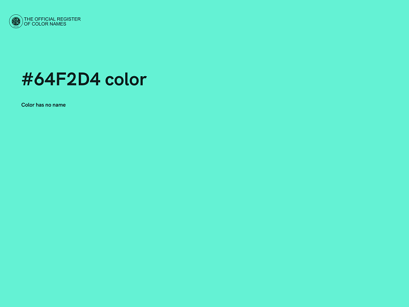 #64F2D4 color image