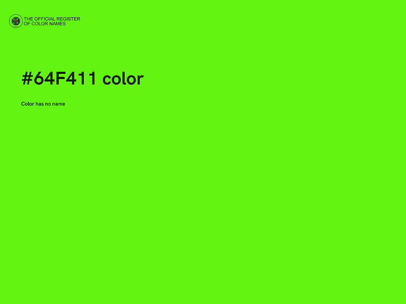 #64F411 color image