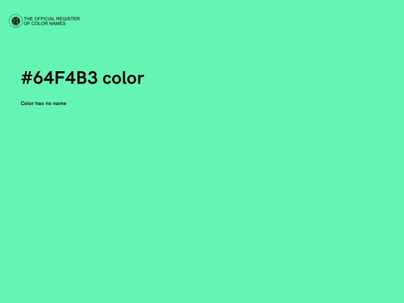 #64F4B3 color image