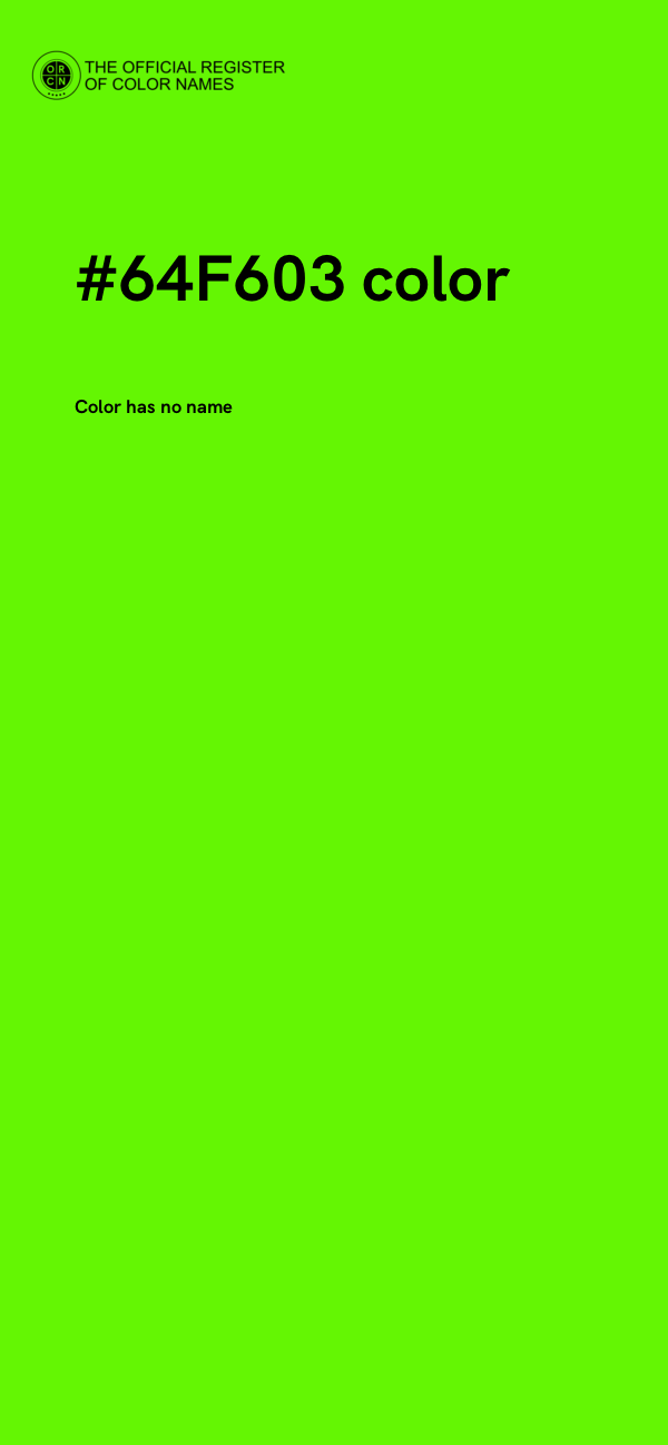 #64F603 color image