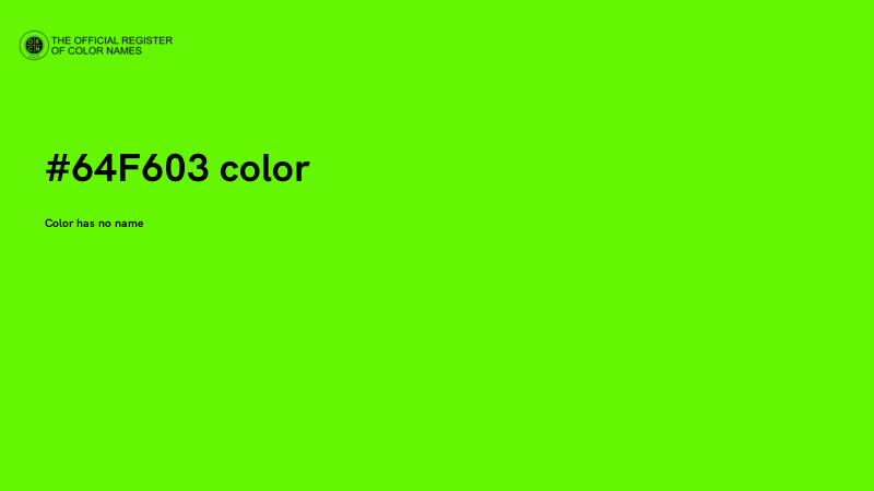 #64F603 color image