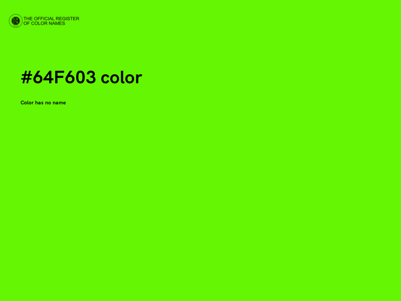 #64F603 color image