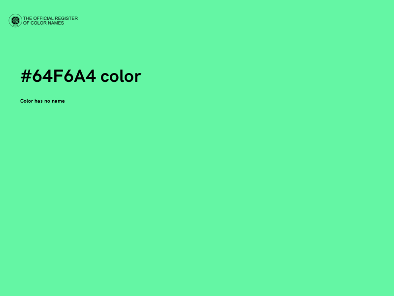 #64F6A4 color image