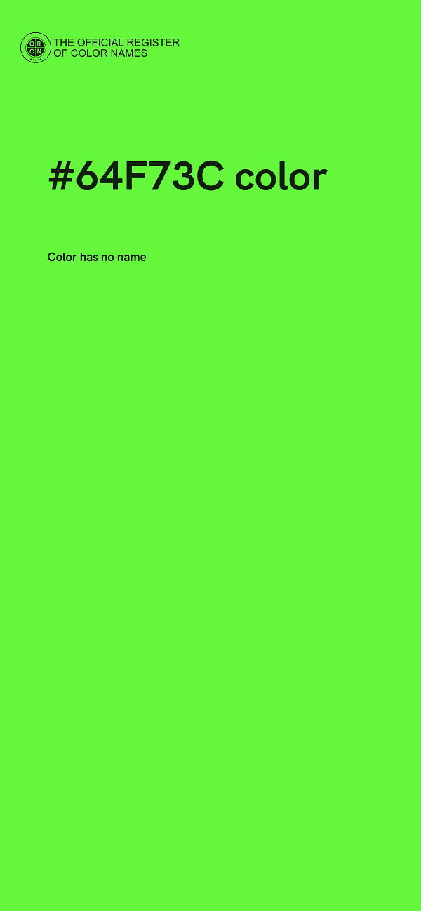 #64F73C color image