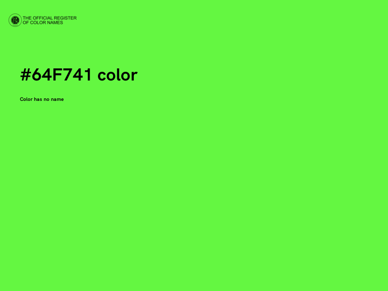 #64F741 color image