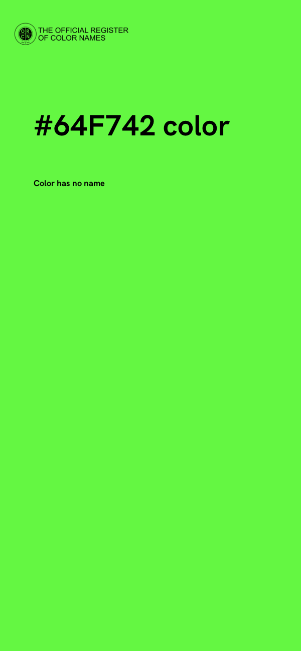 #64F742 color image