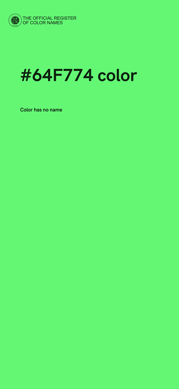#64F774 color image
