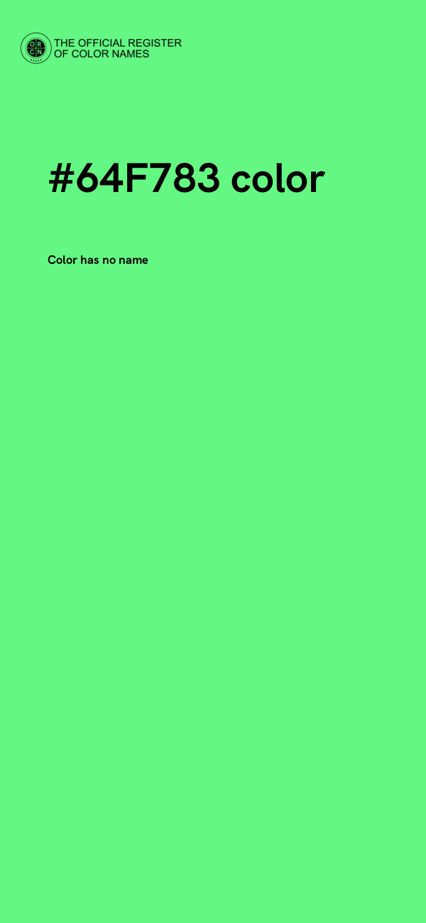 #64F783 color image