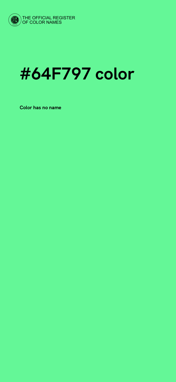 #64F797 color image