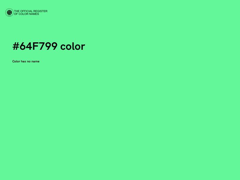 #64F799 color image