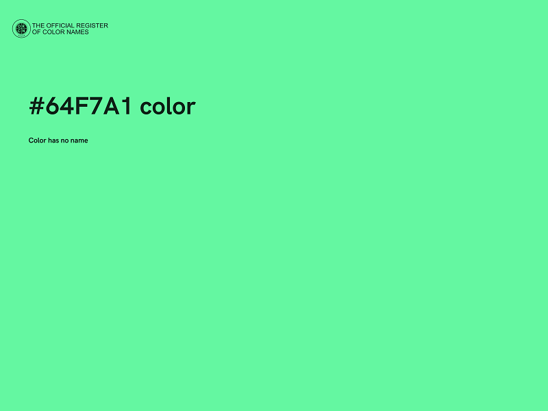 #64F7A1 color image