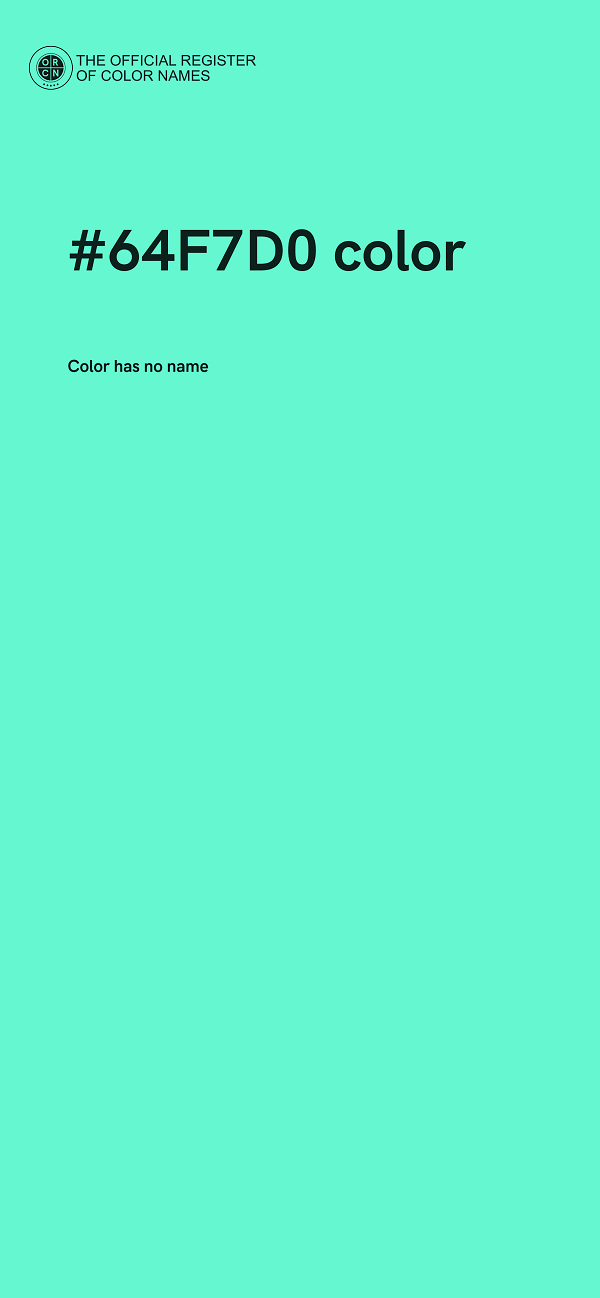 #64F7D0 color image