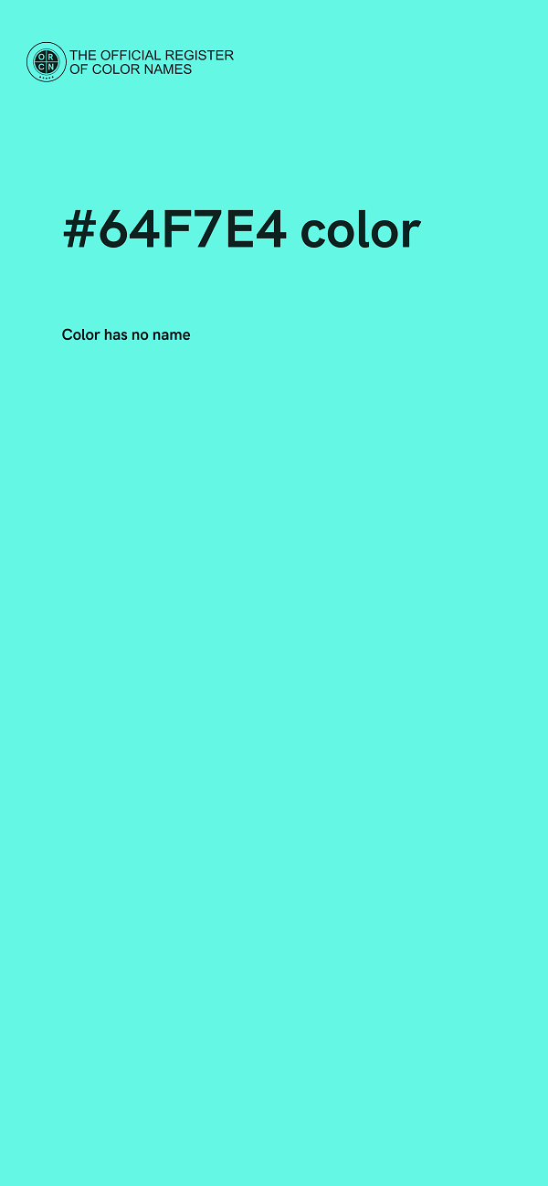 #64F7E4 color image