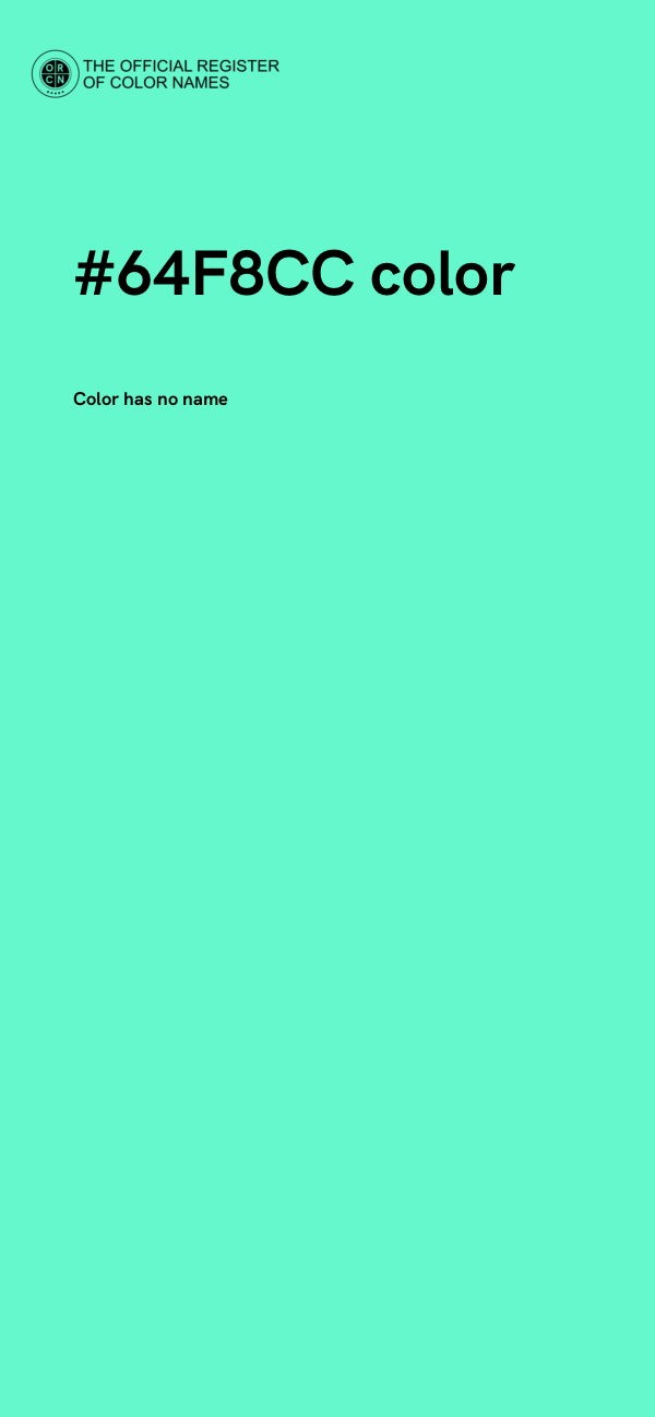 #64F8CC color image