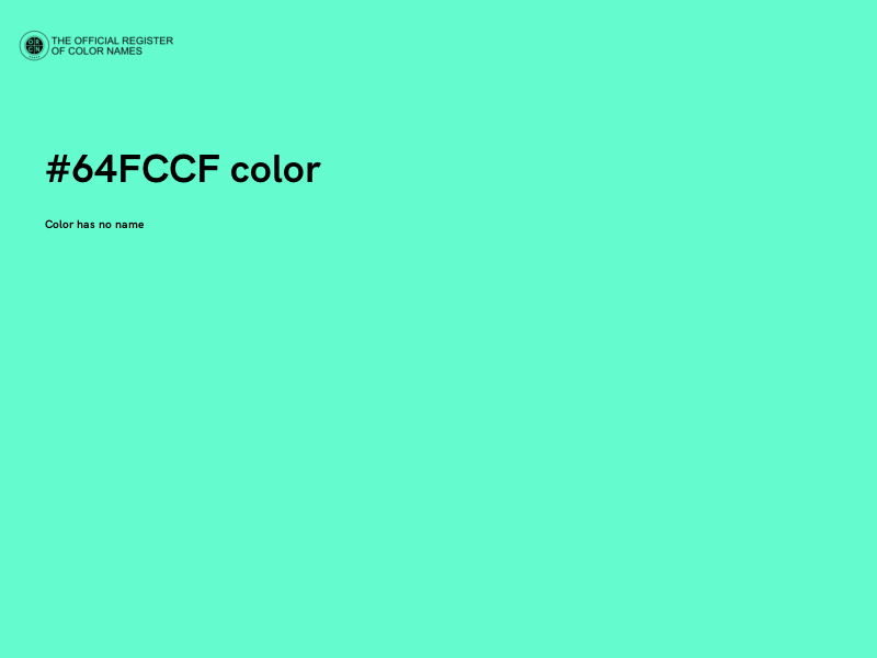 #64FCCF color image