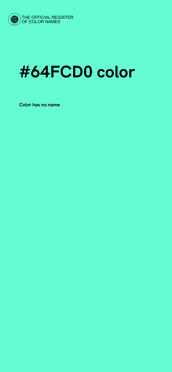 #64FCD0 color image
