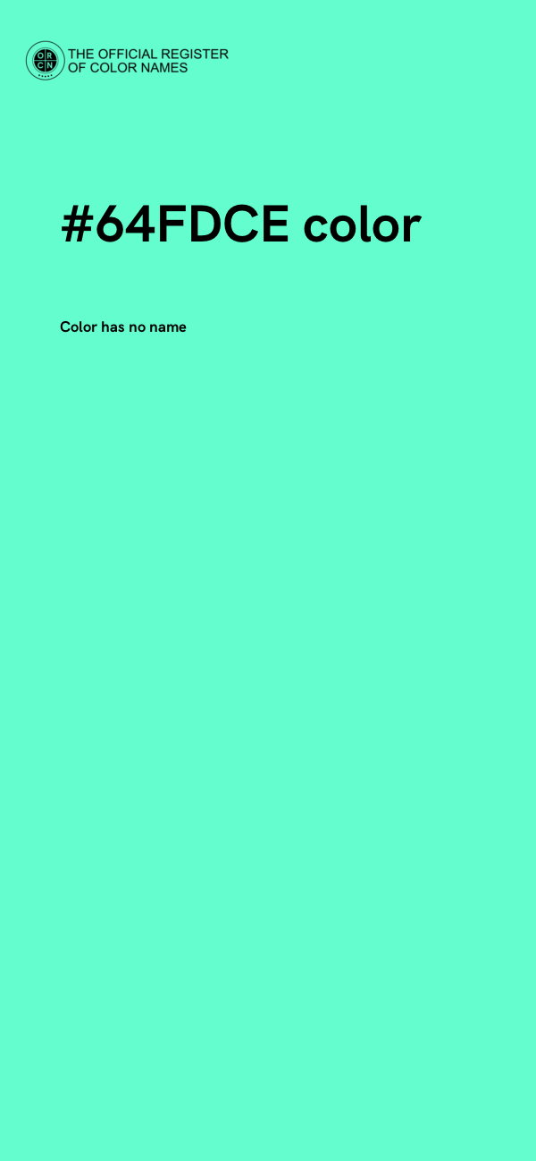 #64FDCE color image