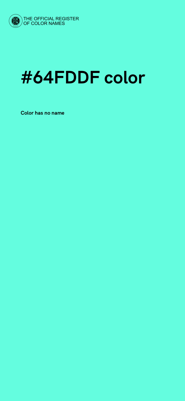 #64FDDF color image