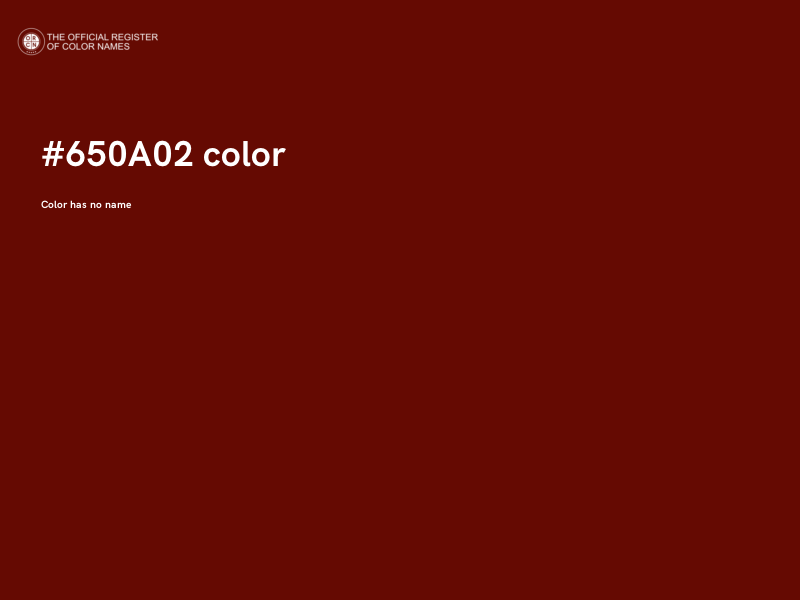 #650A02 color image