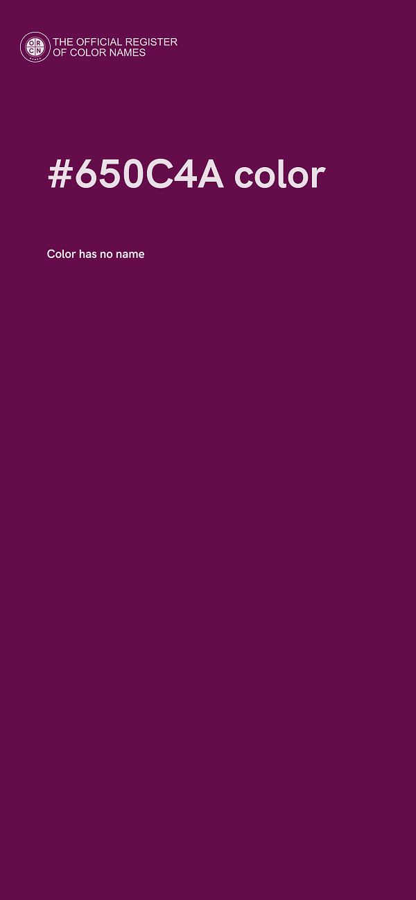 #650C4A color image
