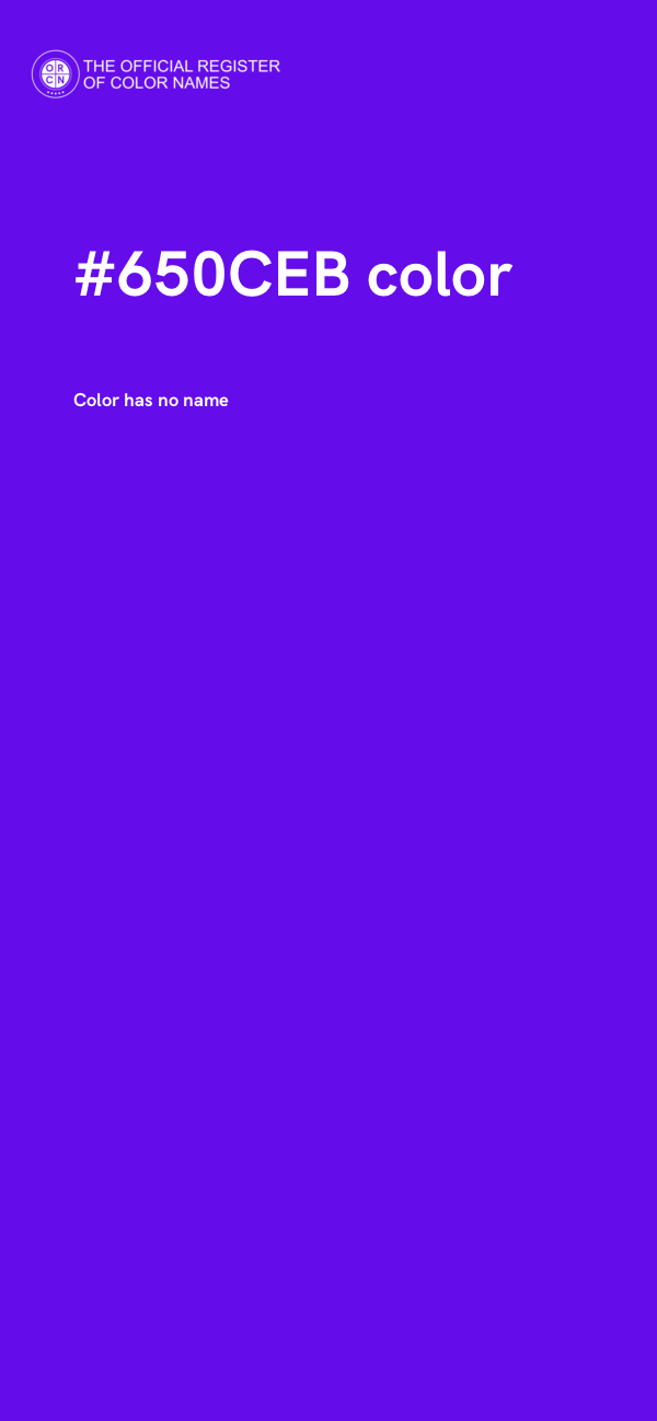 #650CEB color image