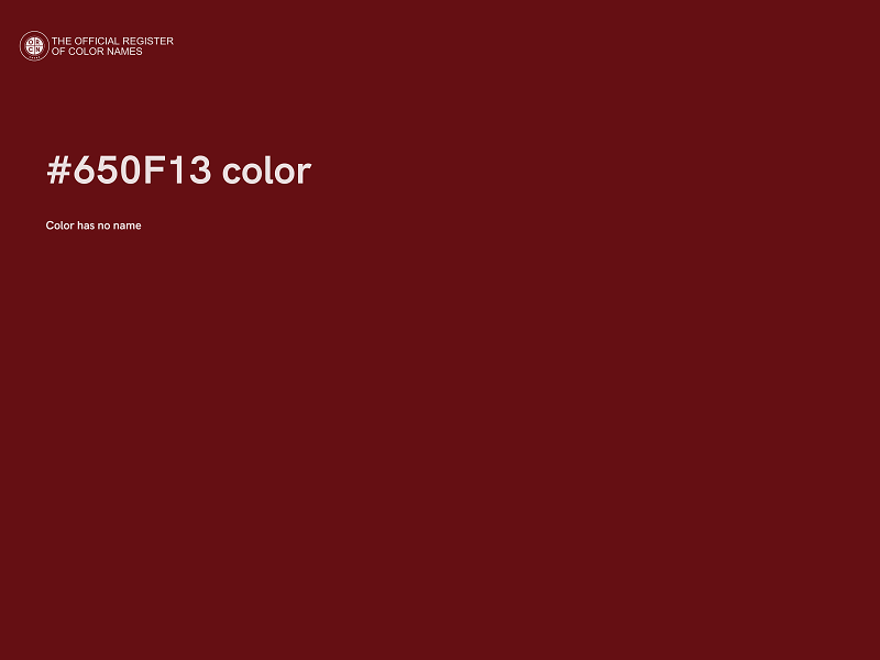 #650F13 color image