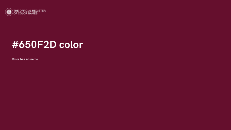 #650F2D color image